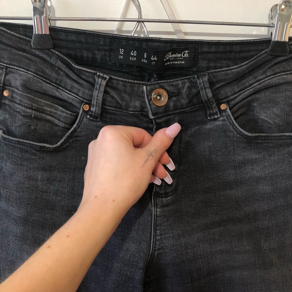 Primark//DenimCo distressed gray wash jean size 8
